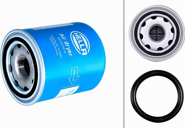 HELLA 8ZD 358 334-101 - Патрон осушувача повітря, пневматична система autocars.com.ua