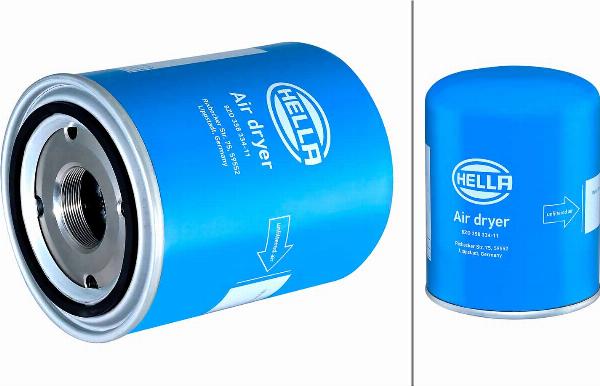 HELLA 8ZD 358 334-111 - Патрон осушувача повітря, пневматична система autocars.com.ua