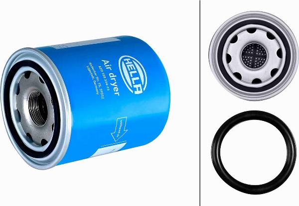 HELLA 8ZD 358 334-131 - Патрон осушувача повітря, пневматична система autocars.com.ua