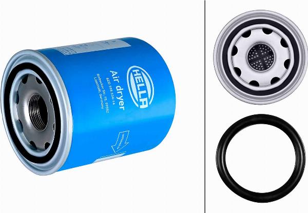 HELLA 8ZD 358 334-141 - Патрон осушувача повітря, пневматична система autocars.com.ua
