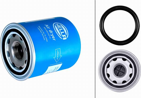 HELLA 8ZD 358 334-151 - Патрон осушувача повітря, пневматична система autocars.com.ua