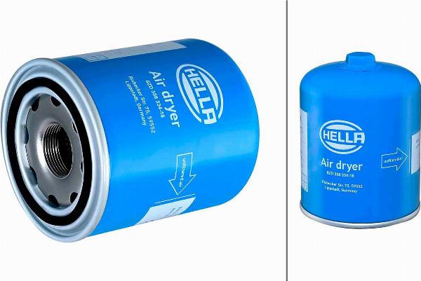 HELLA 8ZD 358 334-161 - Патрон осушувача повітря, пневматична система autocars.com.ua