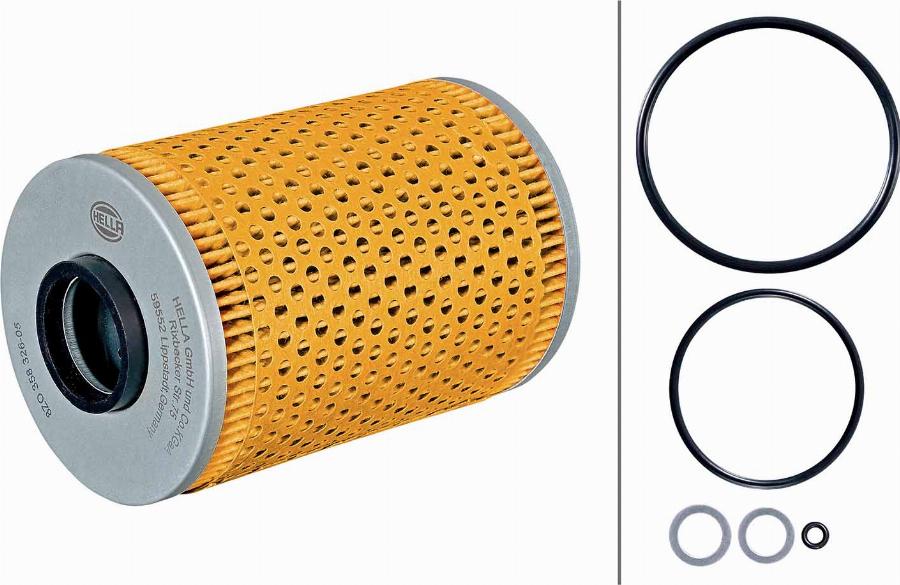 HELLA 8ZO 358 326-051 - Масляний фільтр autocars.com.ua