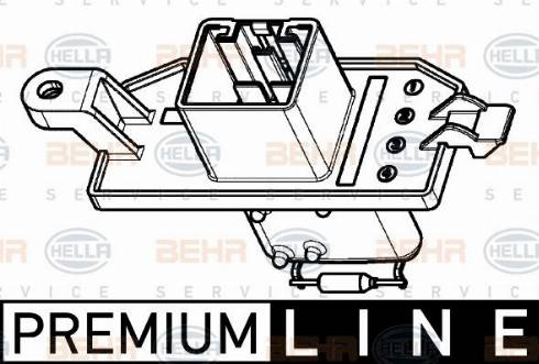 HELLA 9ML 351 332-451 - Опір, реле, вентилятор салону autocars.com.ua