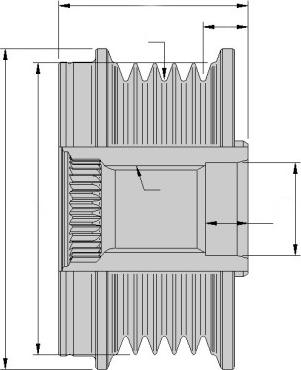 HELLA 9XU 358 038-001 - Шкив генератора, муфта avtokuzovplus.com.ua