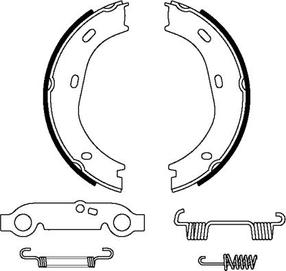 HELLA PAGID 8DA 355 050-001 - Комплект гальм, ручник, парковка autocars.com.ua