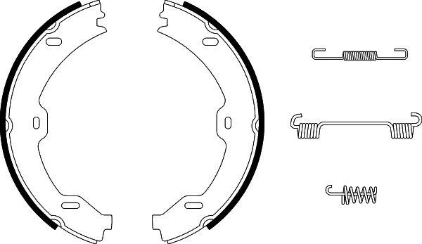 HELLA PAGID 8DA 355 050-481 - Комплект тормозов, ручник, парковка avtokuzovplus.com.ua