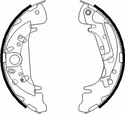 HELLA PAGID 8DB 355 000-361 - Комплект гальм, барабанний механізм autocars.com.ua