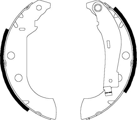 HELLA PAGID 8DB 355 002-381 - Комплект гальм, барабанний механізм autocars.com.ua