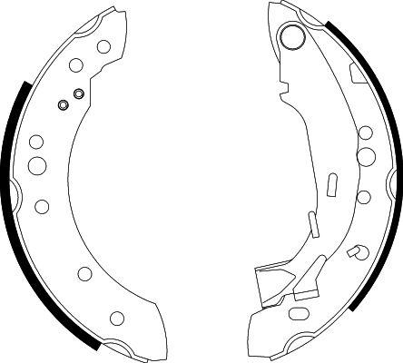 HELLA PAGID 8DB 355 002-601 - Комплект гальм, барабанний механізм autocars.com.ua