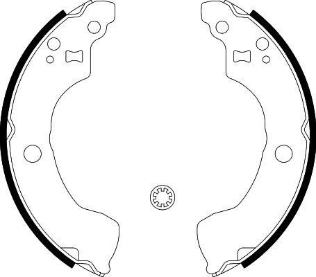 HELLA PAGID 8DB 355 002-881 - Комплект гальм, барабанний механізм autocars.com.ua