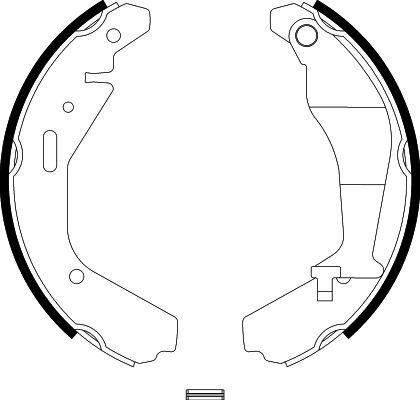 HELLA PAGID 8DB 355 002-951 - Комплект гальм, барабанний механізм autocars.com.ua