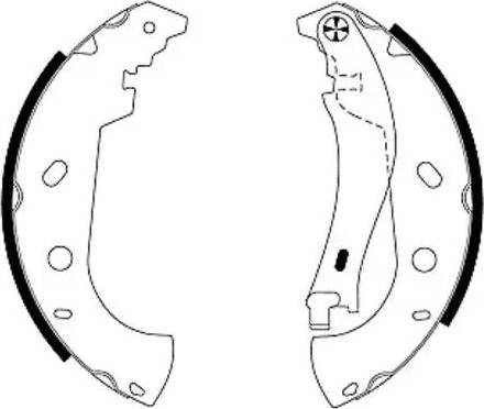 HELLA PAGID 8DB 355 003-301 - Комплект гальм, барабанний механізм autocars.com.ua