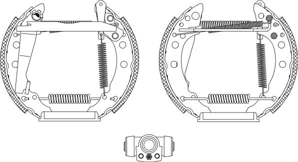 HELLA PAGID 8DB 355 003-741 - Комплект тормозных колодок, барабанные avtokuzovplus.com.ua