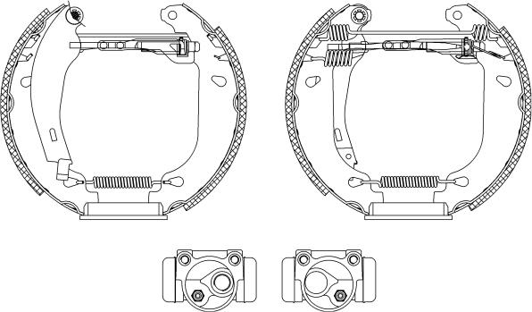 HELLA PAGID 8DB 355 003-811 - Комплект тормозных колодок, барабанные avtokuzovplus.com.ua