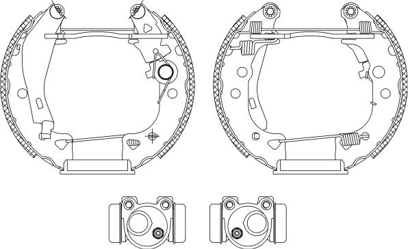 HELLA PAGID 8DB 355 003-931 - Комплект тормозных колодок, барабанные autodnr.net