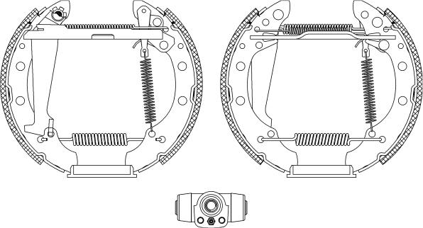 HELLA PAGID 8DB 355 004-051 - Комплект гальм, барабанний механізм autocars.com.ua