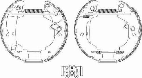 HELLA PAGID 8DB 355 004-111 - Комплект гальм, барабанний механізм autocars.com.ua