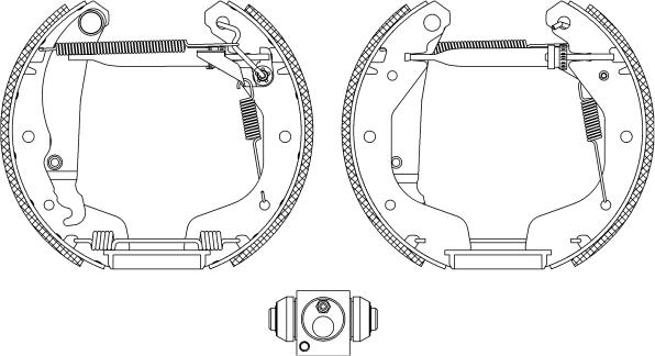 HELLA PAGID 8DB 355 004-191 - Комплект тормозных колодок, барабанные autodnr.net