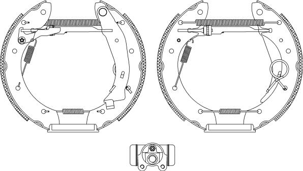 HELLA PAGID 8DB 355 004-351 - Комплект тормозных колодок, барабанные avtokuzovplus.com.ua