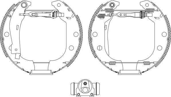 HELLA PAGID 8DB 355 004-591 - Комплект тормозных колодок, барабанные avtokuzovplus.com.ua