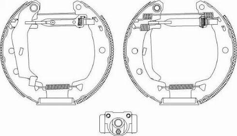 HELLA PAGID 8DB 355 004-701 - Комплект гальм, барабанний механізм autocars.com.ua