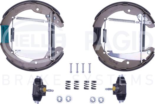 HELLA PAGID 8DB 355 004-721 - Комплект тормозных колодок, барабанные autodnr.net