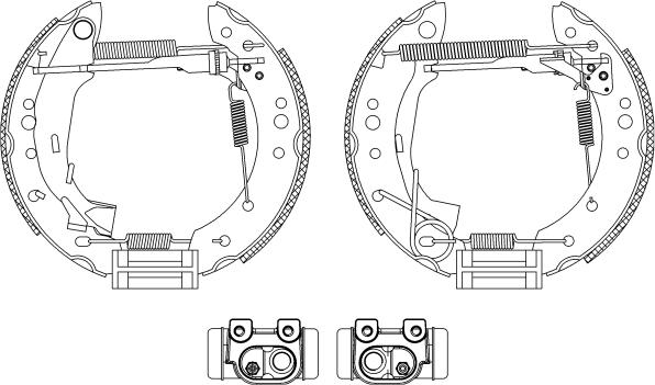 HELLA PAGID 8DB 355 004-731 - Комплект тормозных колодок, барабанные avtokuzovplus.com.ua