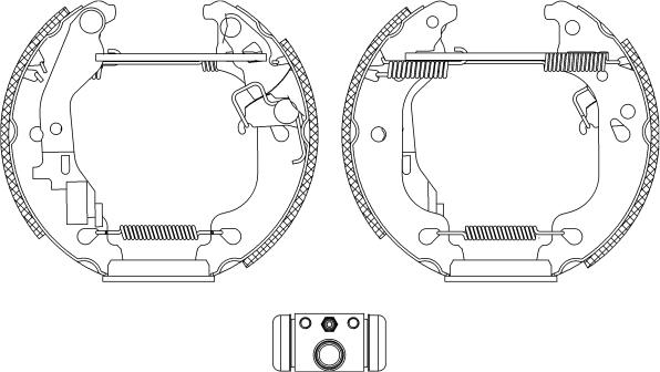 HELLA PAGID 8DB 355 004-751 - Комплект тормозных колодок, барабанные avtokuzovplus.com.ua