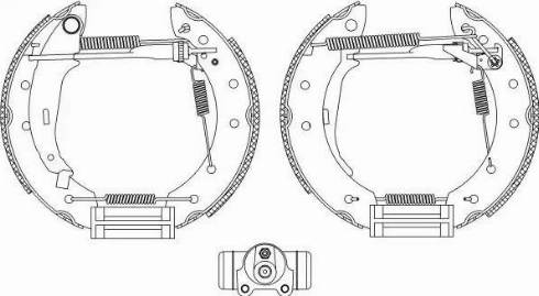 HELLA PAGID 8DB355004791 - Комплект гальм, барабанний механізм autocars.com.ua