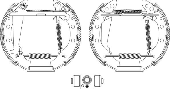 HELLA PAGID 8DB 355 004-981 - Комплект гальм, барабанний механізм autocars.com.ua