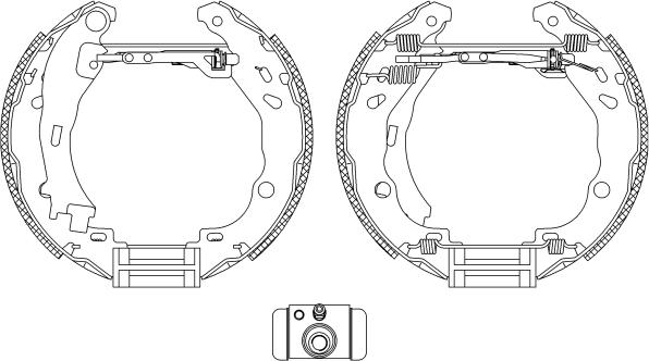 HELLA PAGID 8DB 355 005-111 - Комплект тормозных колодок, барабанные avtokuzovplus.com.ua