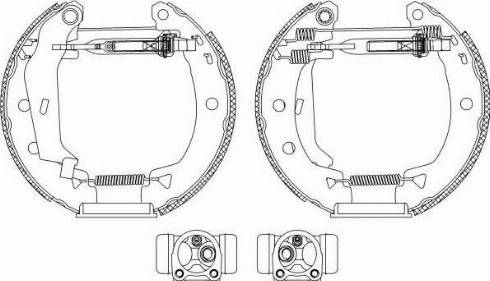 HELLA PAGID 8DB355005151 - Комплект гальм, барабанний механізм autocars.com.ua