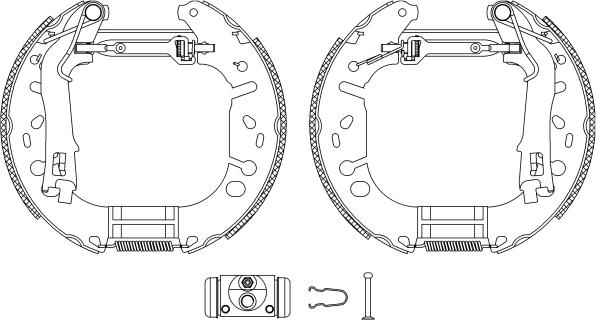 HELLA PAGID 8DB 355 005-191 - Комплект тормозных колодок, барабанные avtokuzovplus.com.ua