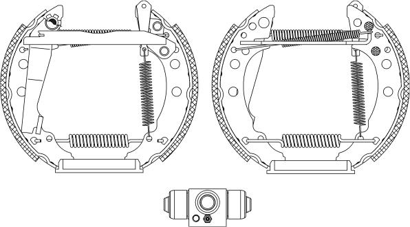 HELLA PAGID 8DB 355 005-241 - Комплект тормозных колодок, барабанные avtokuzovplus.com.ua