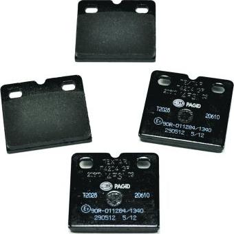 HELLA PAGID 8DB 355 005-301 - Комплект тормозных колодок, стояночный тормоз autodnr.net