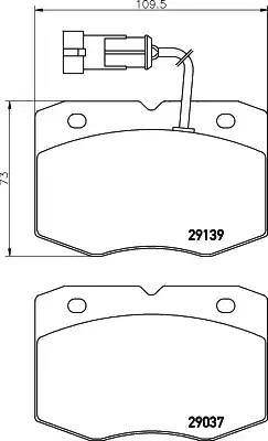 HELLA PAGID 8DB 355 005-501 - Тормозные колодки, дисковые, комплект autodnr.net