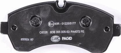 HELLA PAGID 8DB 355 005-531 - Тормозные колодки, дисковые, комплект autodnr.net