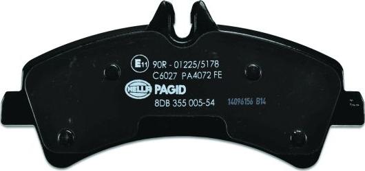 HELLA PAGID 8DB 355 005-541 - Гальмівні колодки, дискові гальма autocars.com.ua