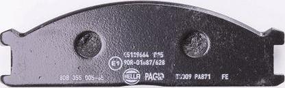 HELLA PAGID 8DB 355 005-651 - Тормозные колодки, дисковые, комплект avtokuzovplus.com.ua