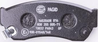 HELLA PAGID 8DB 355 030-391 - Тормозные колодки, дисковые, комплект avtokuzovplus.com.ua