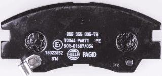 HELLA PAGID 8DB 355 005-781 - Тормозные колодки, дисковые, комплект autodnr.net