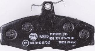 HELLA PAGID 8DB 355 005-941 - Тормозные колодки, дисковые, комплект autodnr.net