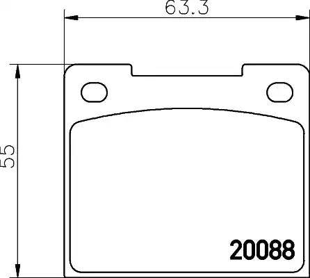 HELLA PAGID 8DB 355 005-971 - Гальмівні колодки, дискові гальма autocars.com.ua