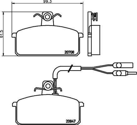 HELLA PAGID 8DB 355 005-981 - Гальмівні колодки, дискові гальма autocars.com.ua