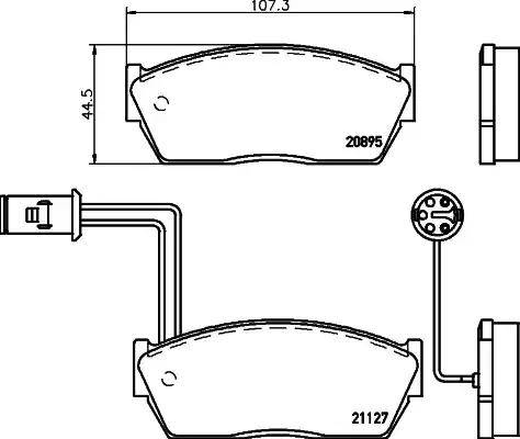 HELLA PAGID 8DB 355 006-311 - Тормозные колодки, дисковые, комплект autodnr.net