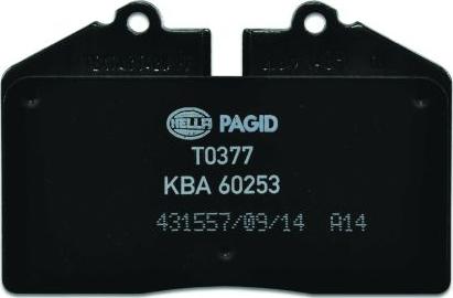 HELLA PAGID 8DB 355 006-351 - Гальмівні колодки, дискові гальма autocars.com.ua