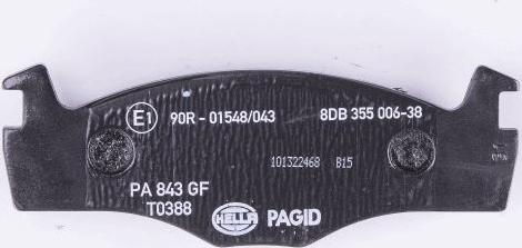 HELLA PAGID 8DB 355 006-381 - Тормозные колодки, дисковые, комплект autodnr.net