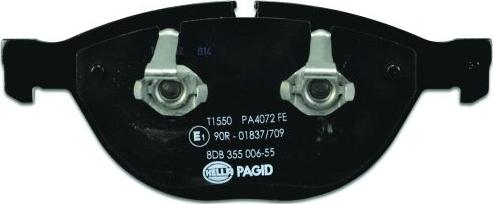 HELLA PAGID 8DB 355 006-551 - Тормозные колодки, дисковые, комплект avtokuzovplus.com.ua