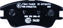 HELLA PAGID 8DB 355 006-671 - Тормозные колодки, дисковые, комплект avtokuzovplus.com.ua